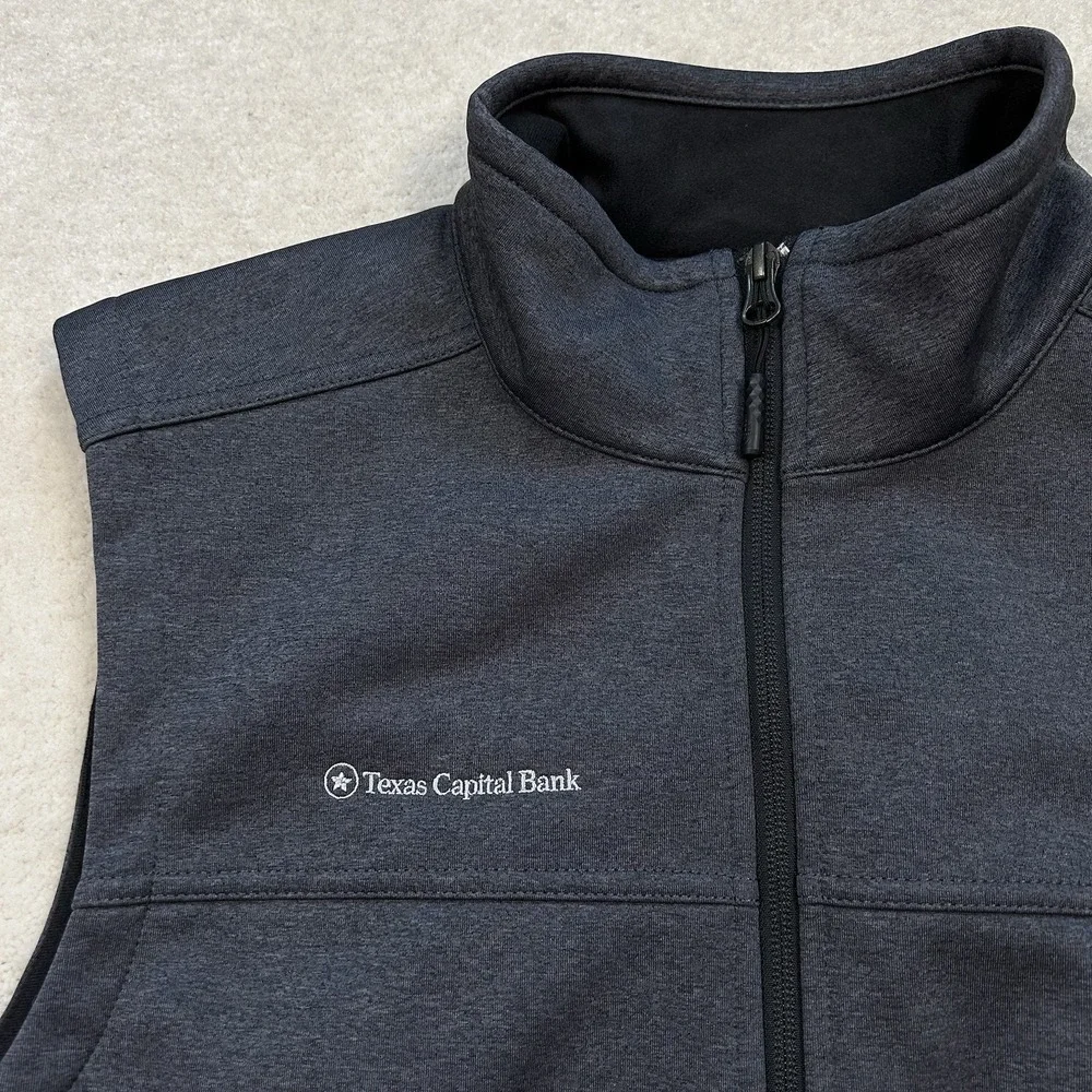 The North Face Ridgewall Soft Shell Full Zip Vest Men's Medium Gray Pockets